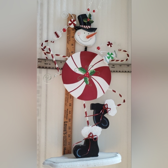 Candy Cane, Peppermint Snowman 18" Tall - Picture 2 of 6
